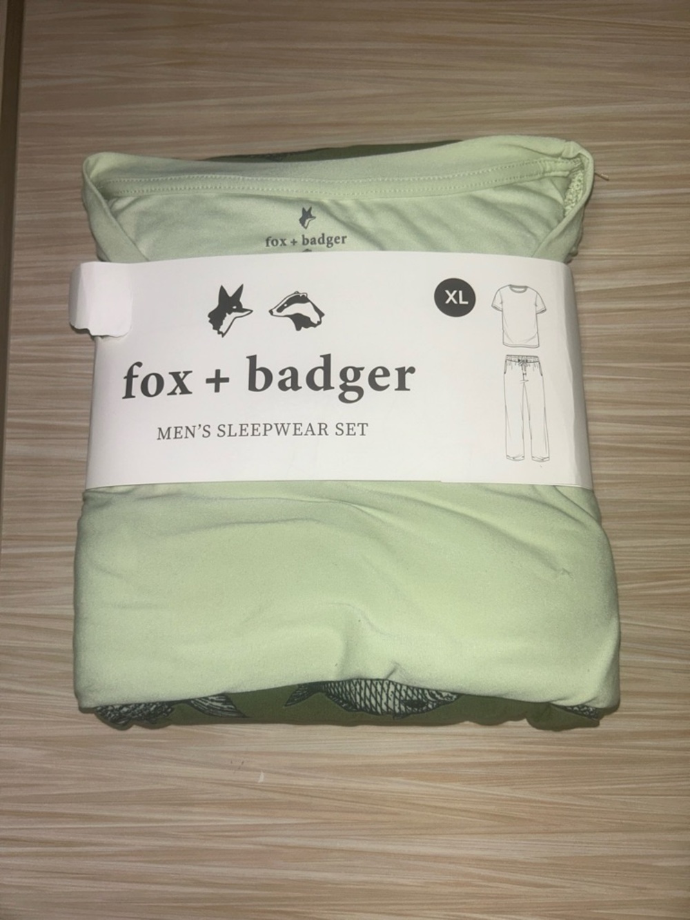 Fox + Badger Men's Short Sleeve Top and Pajama Pants Sleep Set, 2-Piece - Picture 5 of 6